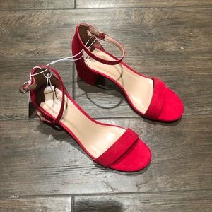 A New Day Red block heel
